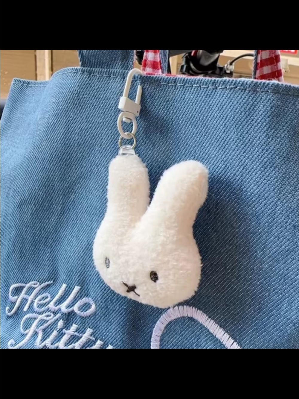miffy Cream Plush Bunny Keychain Charm - Picture 3 of 3